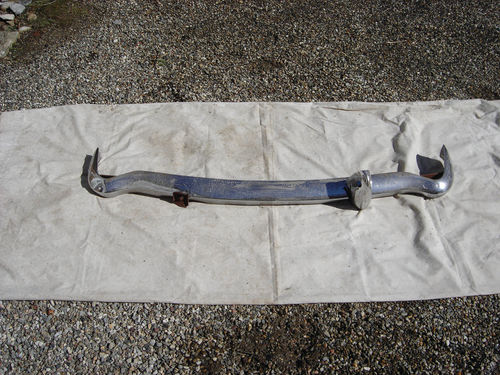 The salvaged MGB rear bumper. For the record, it does not fit the NSU.