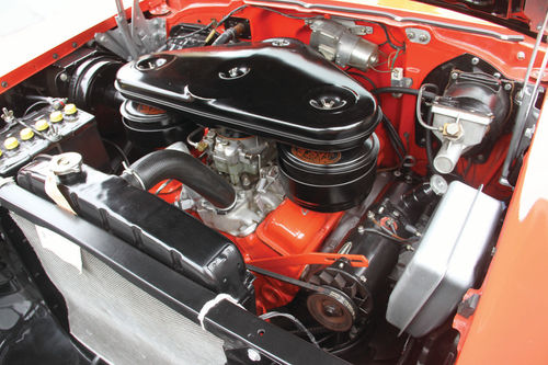 Two four barrels are better than one. They helped pump 245 horsepower out of Chevy’s 283 small block.