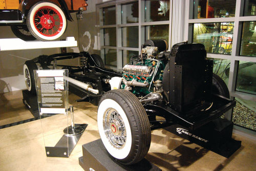 The chassis was on display at The Automobile Gallery on April 2, 2016.