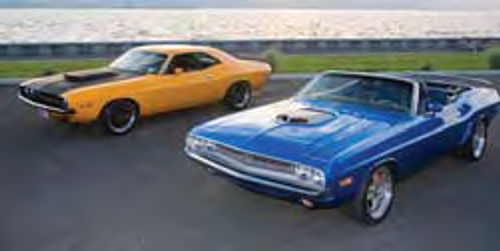 XV Rebuilds of 1970 Dodge Challenger and 1971 Dodge Challenger convertible.