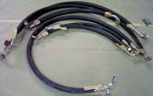 Air condition hoses with end connectors