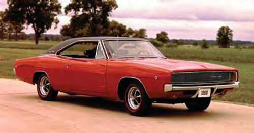 Vintage Dodge Charger, Red