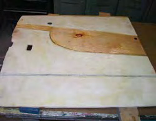 Door panel with foam removed