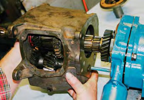 Some new bearings and gears were installed in the Saginaw three-speed overdrive transmission.