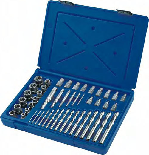 This Master Extraction Set from Irwin tools is designed to remove a variety of broken,