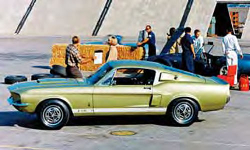 Shelby’s 1967 lineup is introduced to Ford executives in Los Angeles.