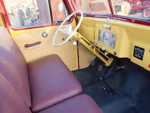 Only the 1947 and ’48 Willys trucks used the column-mounted three-speed shifter and the split front bench seat.