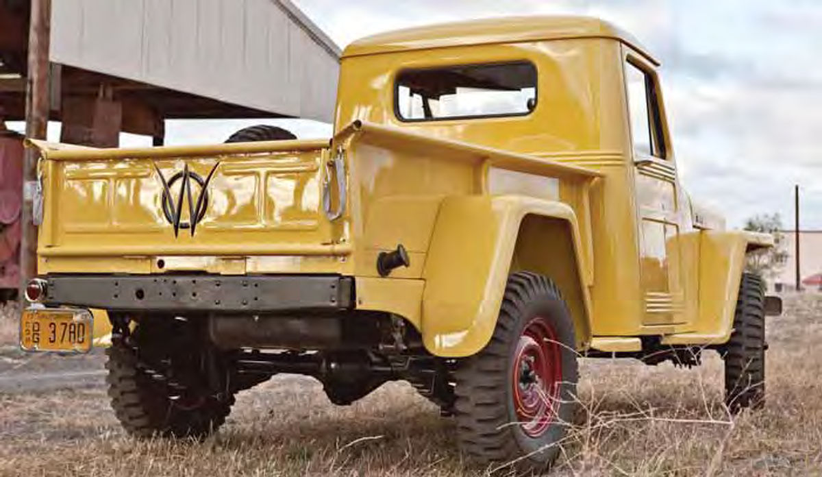 The tailgate on all Willys trucks built prior to 1953 was stamped with the W/O Willys Overland logo. Although complete reproduction beds are made for all trucks built from 1947 to 1963, the W/O tailgates are not part of the available equipment.
