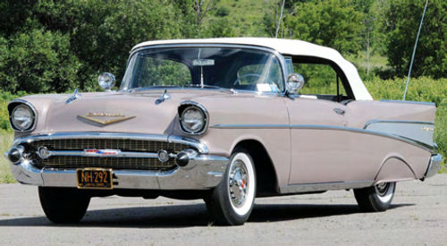 Even with the top up, a ’57 Chevy convertible looks good. Not all convertibles are so fortunate.