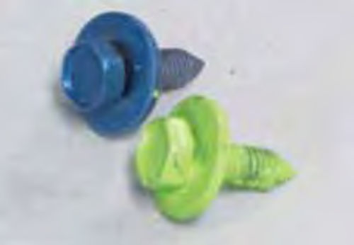 Photo 9. These fender bolts are color coded blue and green to let you know they have metric threads.