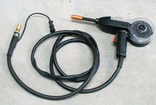 Photo 3. The spool gun cable assembly is specifically designed for use when welding aluminum.