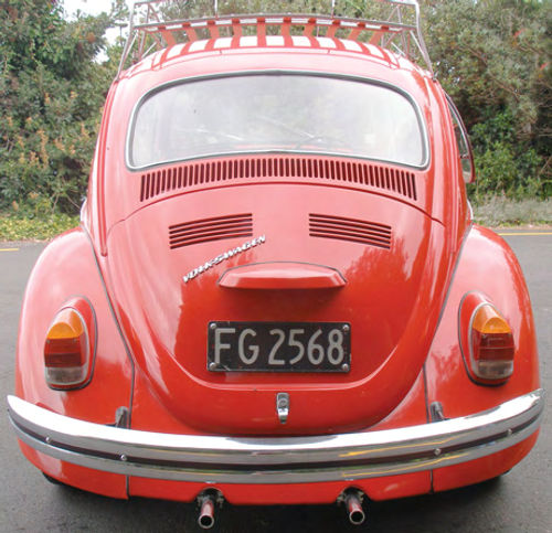 The roof rack, an aftermarket option, was important because the VW trunk (up front) barely has enough room for the mandatory extra fan belt.