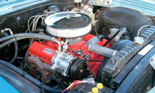 The Impala is powered by an icon of the Chevy engine lineup, the venerable 327 V-8.