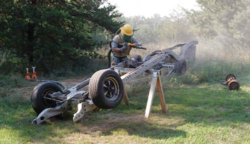 This man does sandblasting at your home or business using a portable blasting outfit. This is often cheaper and more convenient than having a shop do this job.