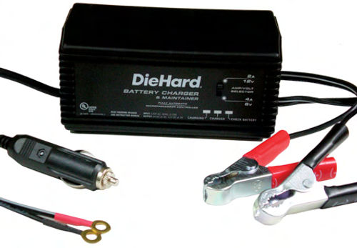 Photo 3. DieHard (#71219) charger/maintainer, for 6- and 12-volt systems, easily found at both Sears and Kmart.