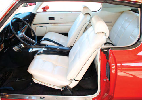 Reproduction front seat covers are available but if you need the molded door panels, you’ll have to find some good used ones and have them dyed to match your interior.