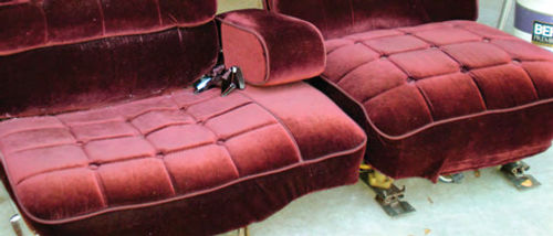 Photo 9. The passenger seat fabric appears loose next to the re-bolstered driver’s side.