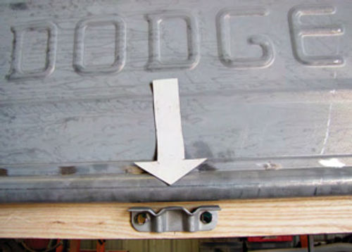 Photo 10. This bracket helps support the tailgate under a heavy load.