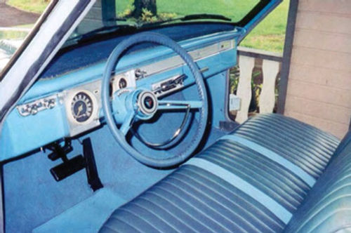 Note the column shift lever that replaced the push-buttons on the 1964 Valiant