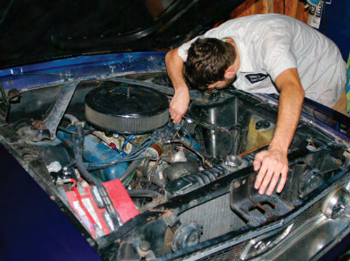 Grant has been handling the Mustang’s maintenance and repairs since he bought the car in 2006.