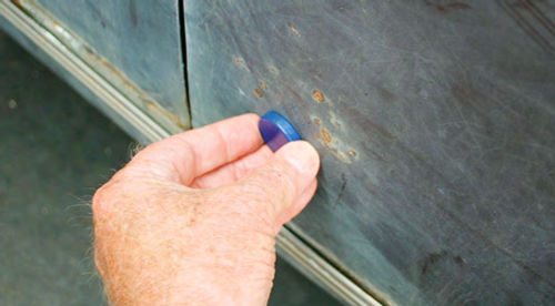 A refrigerator magnet is perfect for checking out bodywork. If it doesn’t stick, thick plastic filler lurks underneath.