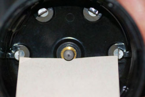 Photo 2 a&b. Rotor Gap Measurement: