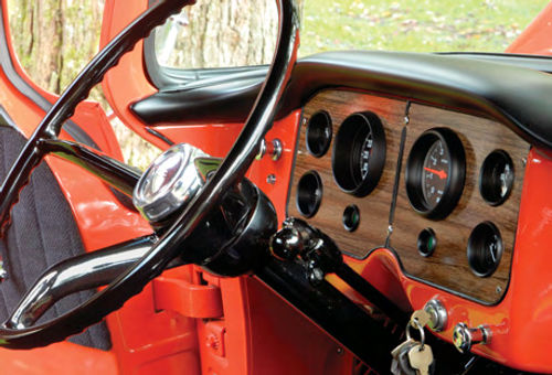 The big, thin steering wheel is a reminder that despite the dressed-up dashboard, it’s still a truck.