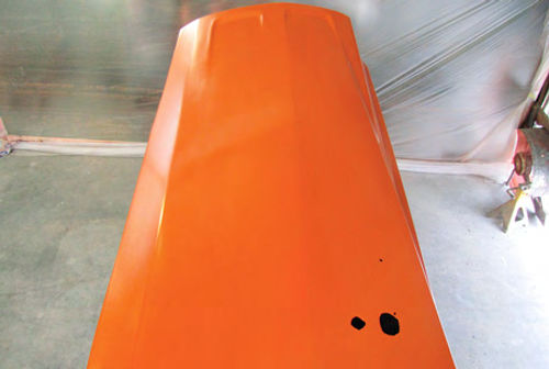 Photo 9. This color was sprayed from the PPG Omni line of base colors. It took three coats to achieve full coverage.