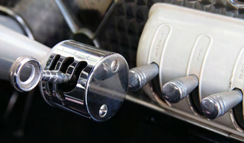 Shifting is handled by a Bendix Electric Hand shifter. You select a gear and then depress and release the clutch when you want to change gears.