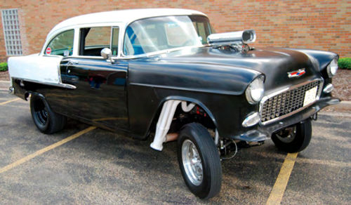 The ’55 Chevy two-door is a popular car for straight-axle conversions.