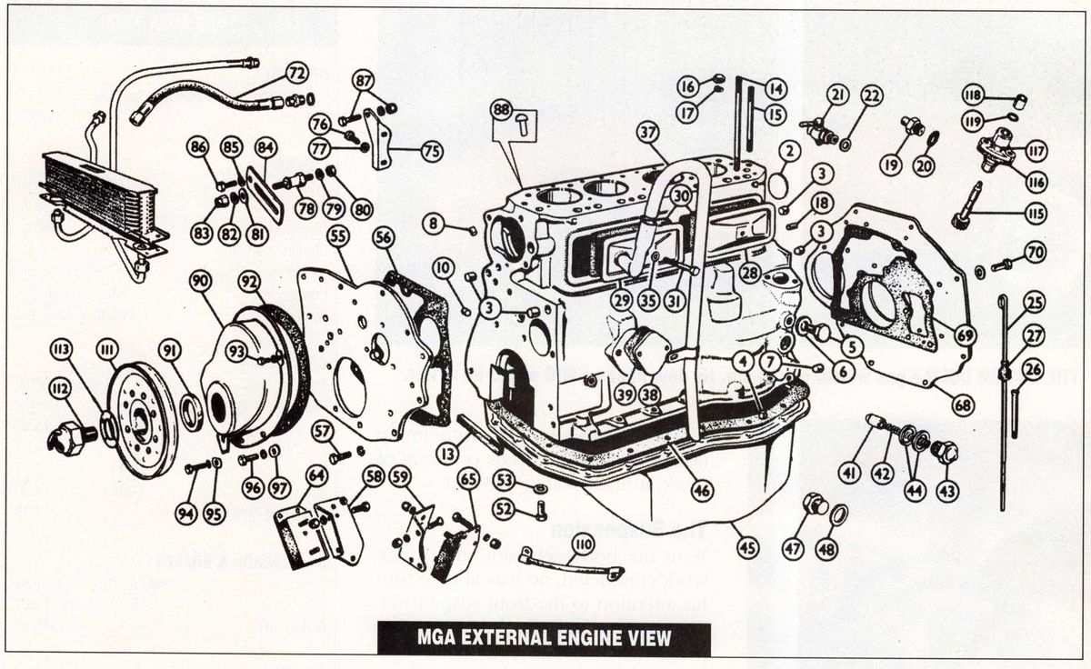 MGA engine diagram
