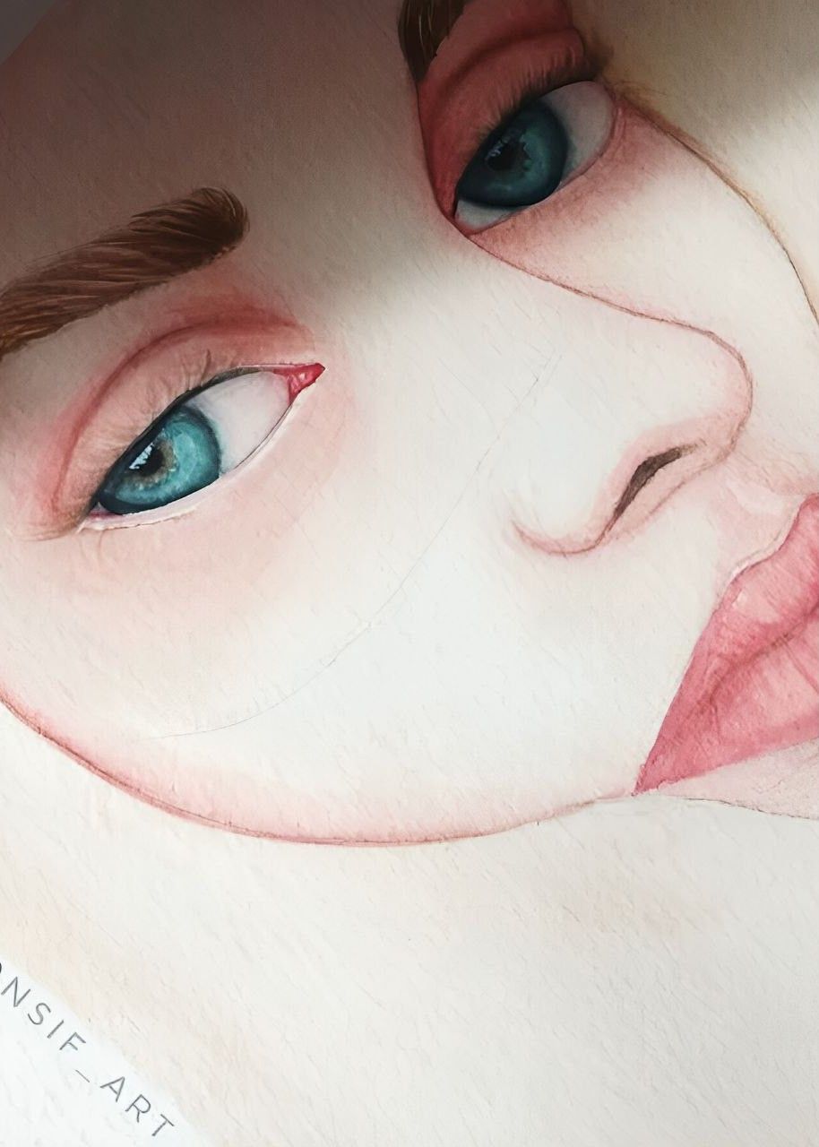 Glimpse - Hyperrealistic eye study in watercolor