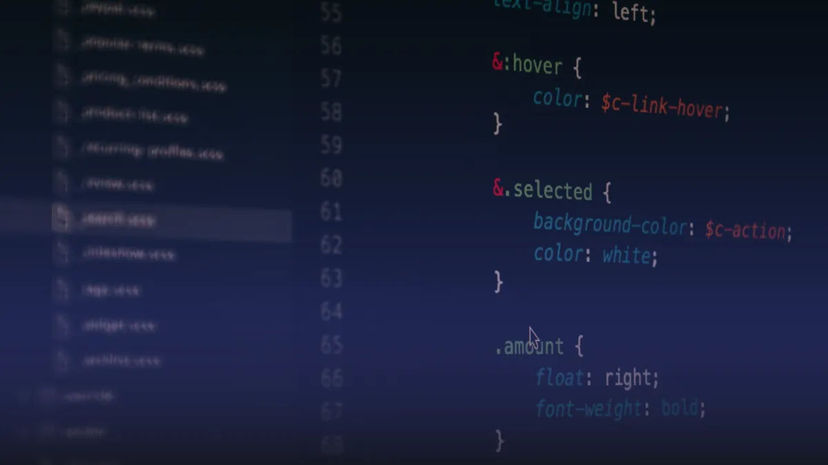 Custom code editor showing HTML and CSS