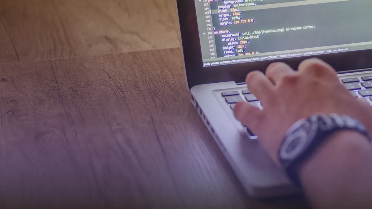 Hand-coded website development process on a modern IDE