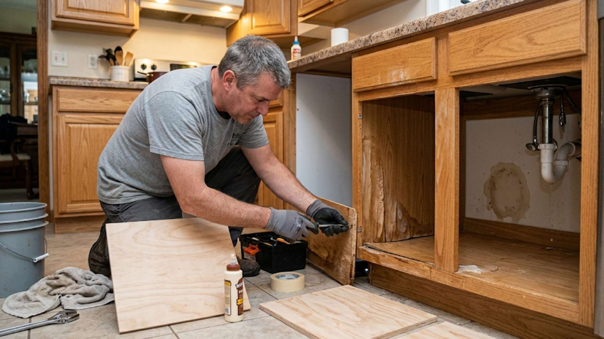 Overflowing Sink Flooded Kitchen Cabinets in Depew, NY
