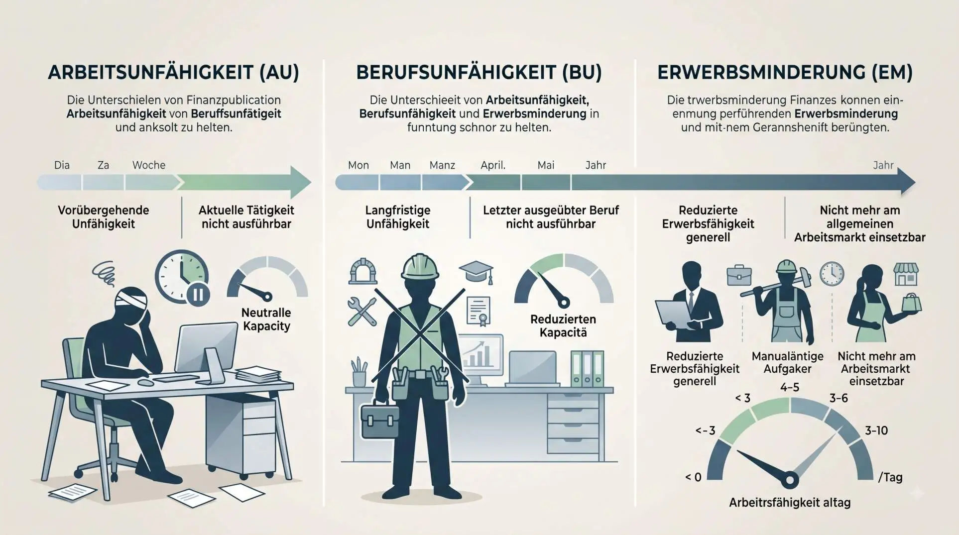 Infografik zum zeitlichen Ablauf bei Krankheit: Lohnfortzahlung durch den Arbeitgeber in Woche 1 bis 6 und anschließendes Krankengeld durch die Krankenkasse ab Woche 7.