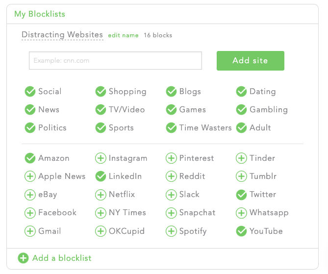 Freedom blocklist