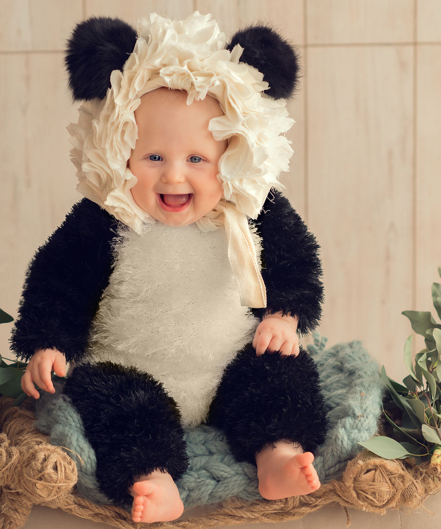Joyful baby during cake smash celebration
