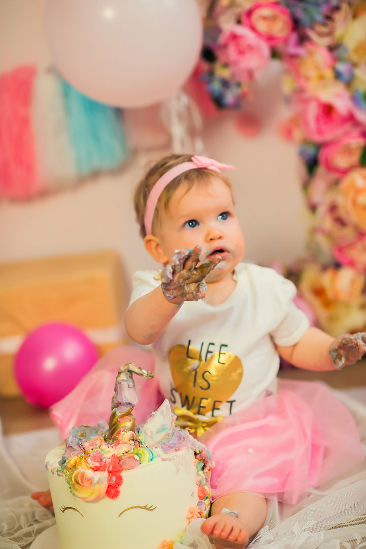 Sweet baby milestone portrait