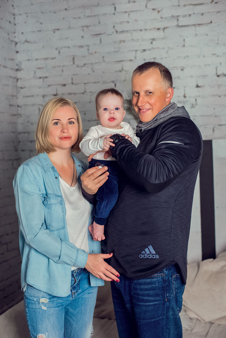 Candid family moment