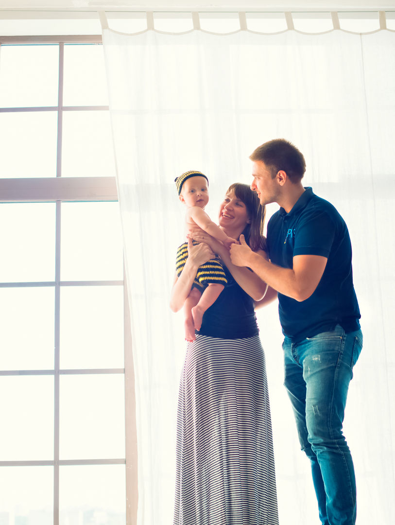 Candid family moment