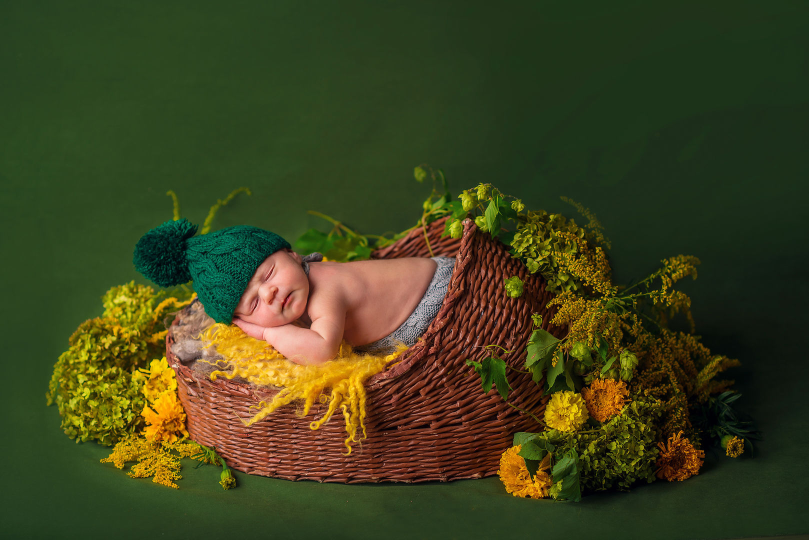 Twin newborns sleeping together - classic twin baby photography