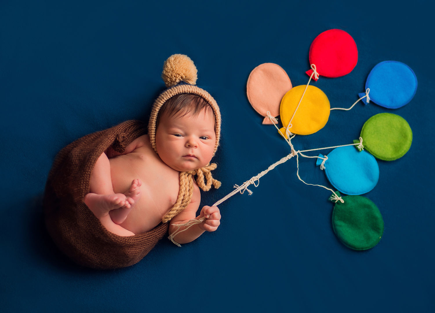 Newborn baby in dreamy setting - classic newborn photography