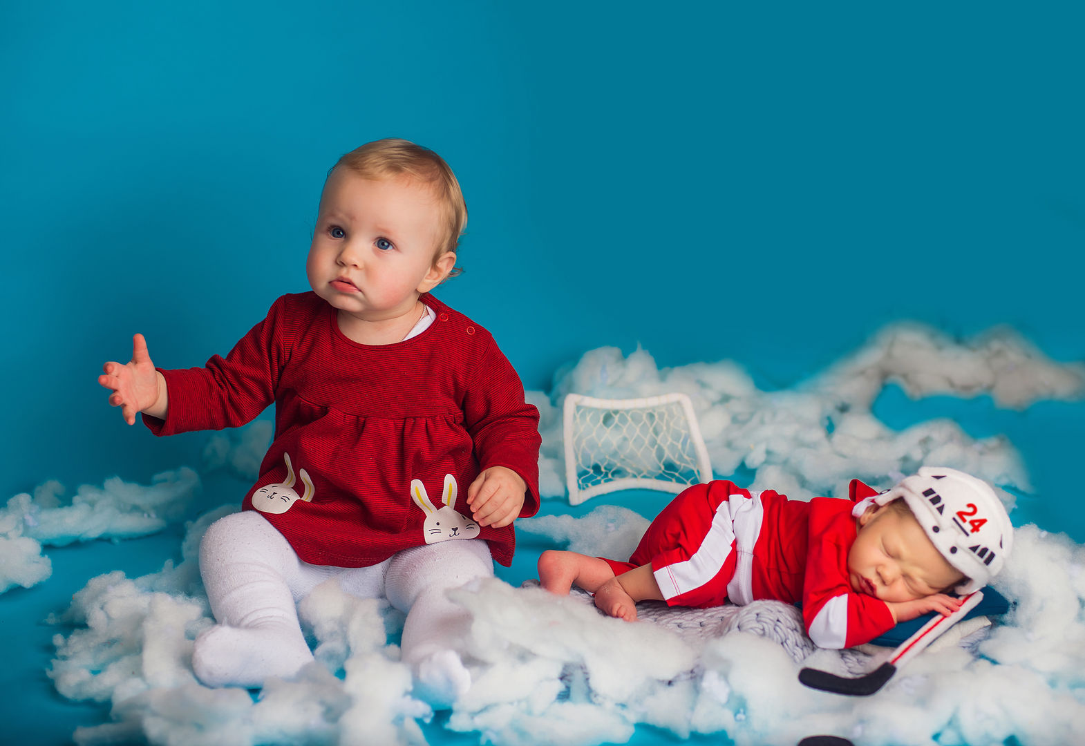 Newborn baby in basket - fine art baby photography