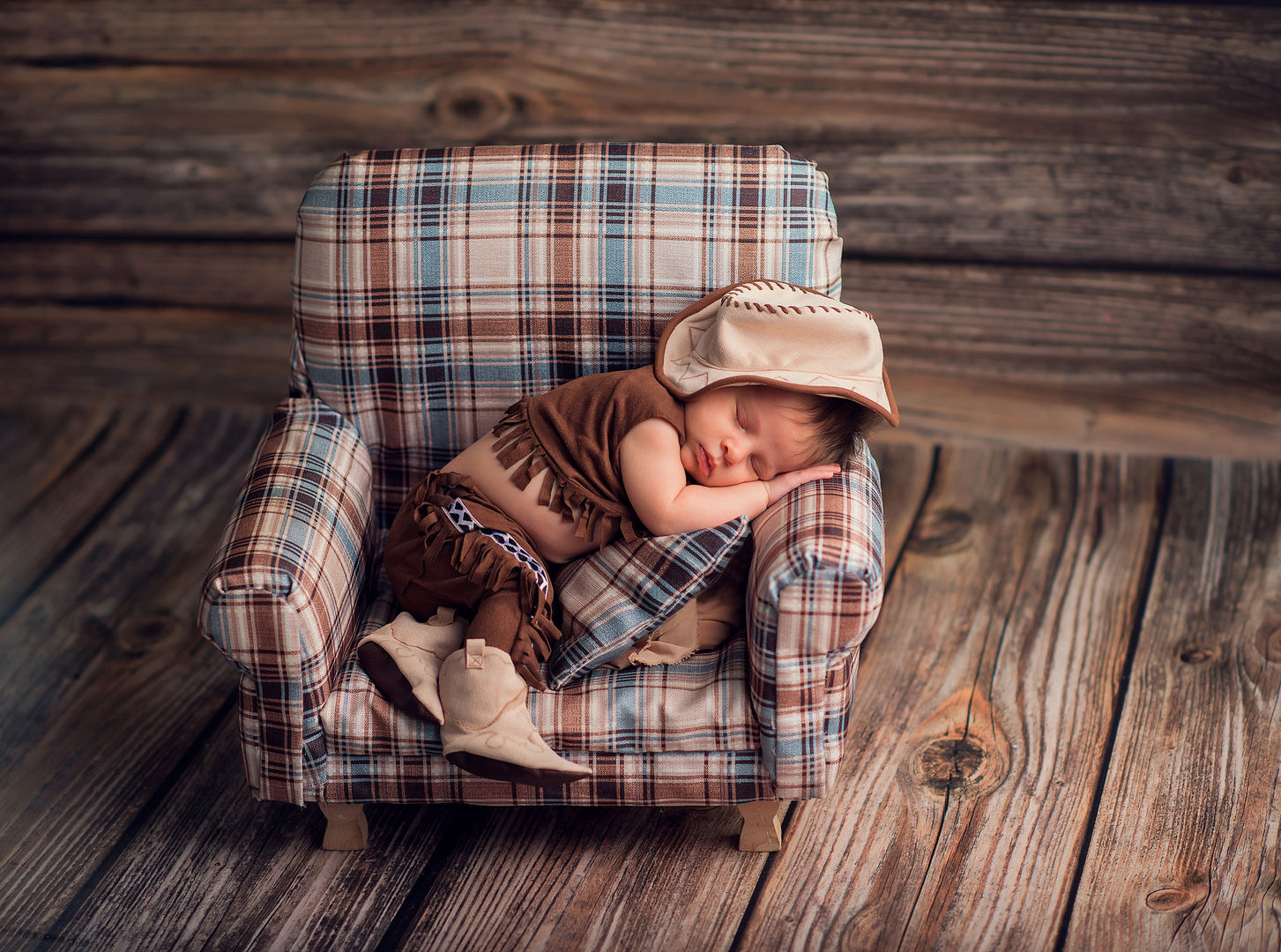 Peaceful sleeping newborn baby - classic newborn portrait Los Angeles