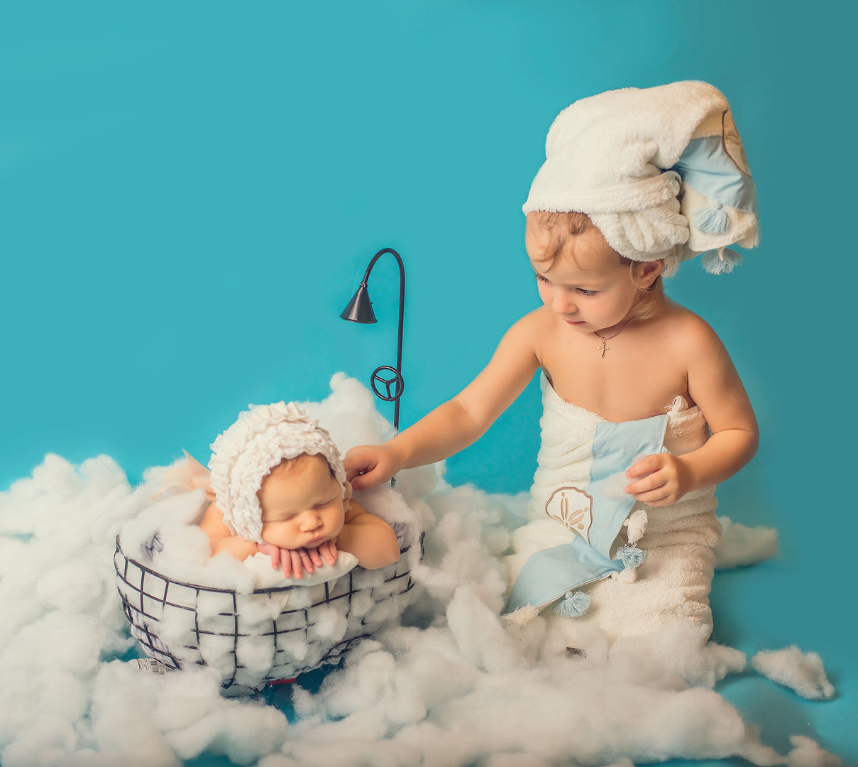 Posed newborn baby portrait - fine art photography Los Angeles