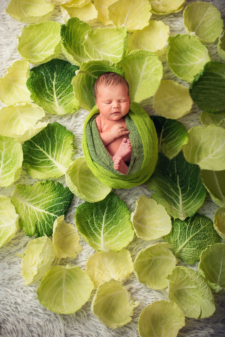 Classic newborn portrait with props - Los Angeles baby photography
