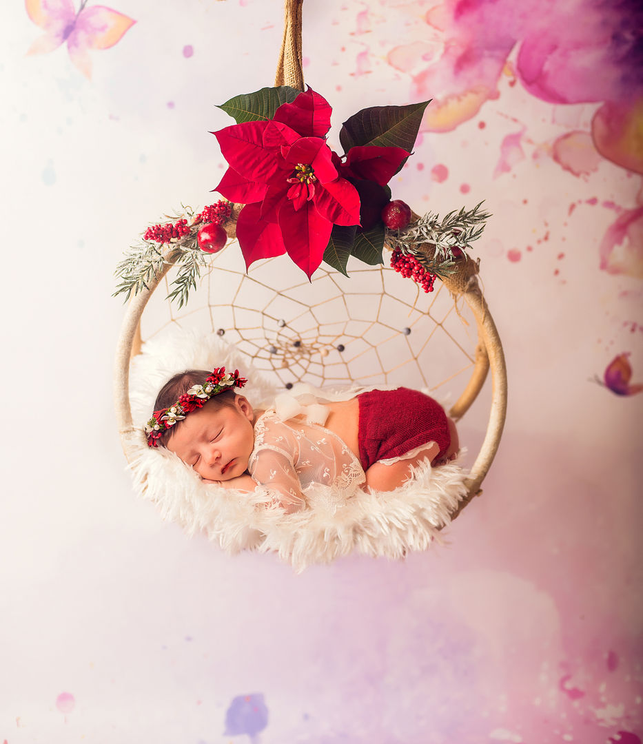 Styled newborn portrait - fine art baby photography Los Angeles