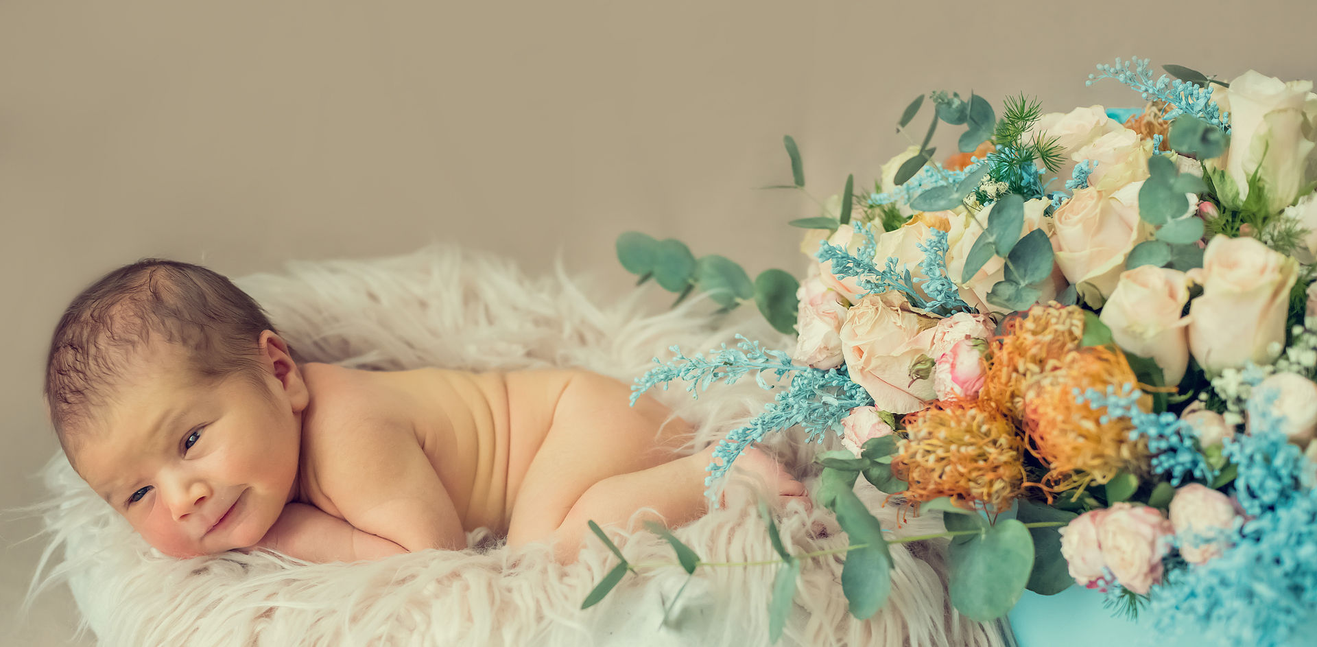 Classic newborn baby - artistic photography Los Angeles