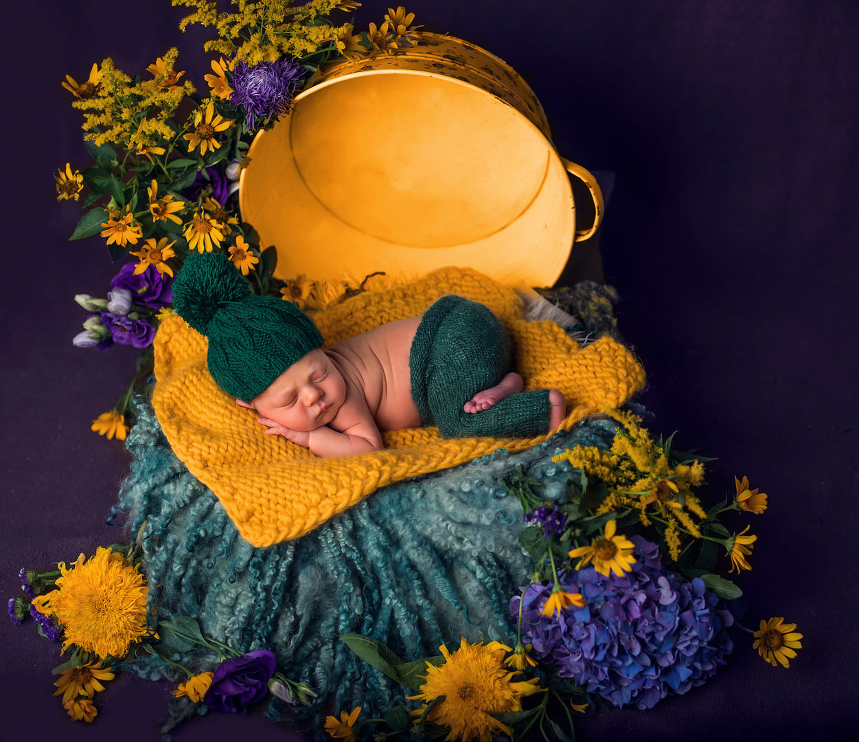Newborn baby in dreamy setting - styled baby photography Los Angeles